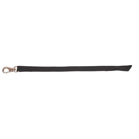 1 Inch Wide Poly Bucket Strap With Nickel Plated Snap 24 Inch Length Black Heavy Duty Utility Tie Down For Buckets Durable Quick Connect Strap No Fuss Clip For Everyday Use Great For Home Shop And Garage black poly strap with nickel snap, side view