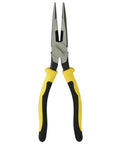 Beefy 8 Inch Needle Nose Pliers With Extended Handles For Extra Reach And Leverage Induction Hardened Cutting Edges High Leverage Design