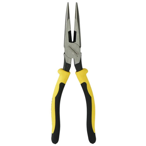 Beefy 8 Inch Needle Nose Pliers With Extended Handles For Extra Reach And Leverage Induction Hardened Cutting Edges High Leverage Design