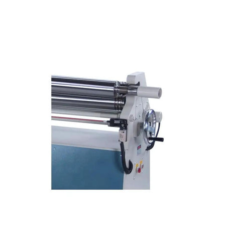 Heavy Duty 220V 2HP Single Phase Power Plate Roller For 14 Gauge Sheet Metal Electric Metal Rolling Machine close-up view of rollers and controls.