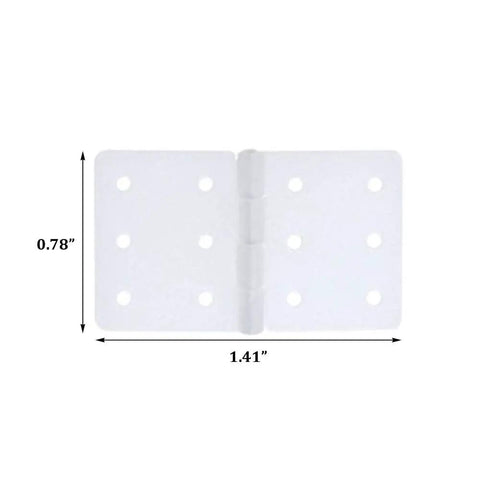 25 Pack Pinned Nylon Hinges For RC Model Planes Flexible Control Surface Connectors with dimensions 0.78" x 1.41"