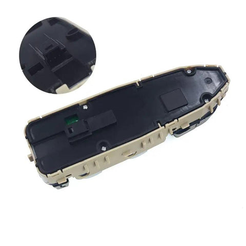 Back view of Beige Power Window Switch Button Replacement for Mercedes Benz C and GLC Class 2013 to 2020 with close-up insert