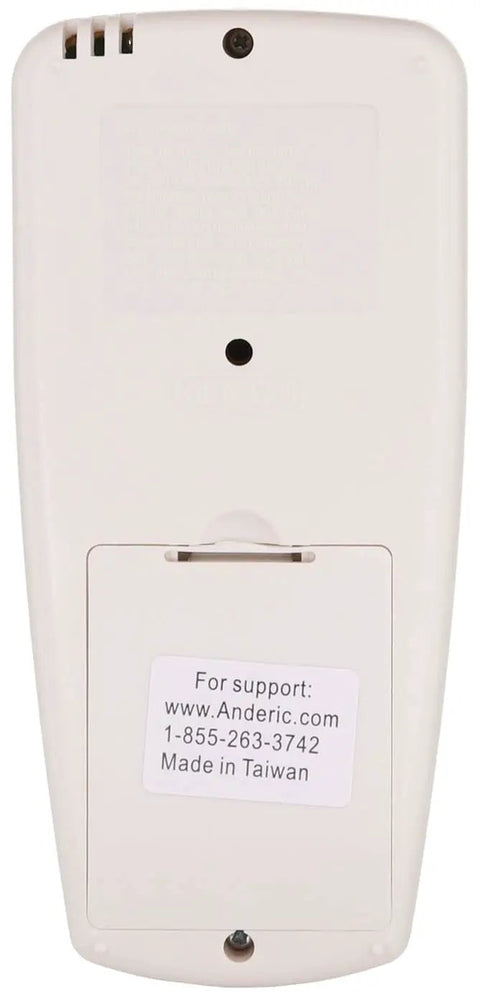 Back view of Thermostatic Ceiling Fan Remote Replacement For Hampton Bay And Harbor Breeze with support info visible