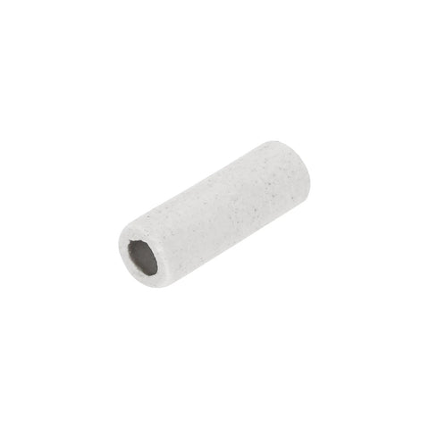 White ceramic insulated tube for wiring; hollow cylindrical heat-insulation tube, 0.27x0.39x1.2 in