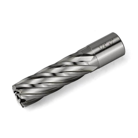 JESTUOUS annular cutter with Weldon shank, 3/4 in cutting diameter, 2 in cutting depth, HSS for magnetic drill press