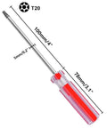 Kickass Heavy Duty T20 Torx Magnetic Screwdriver with Solid Chrome Vanadium Shaft and High Torque Grip, 100mm length