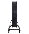 Hulking 78 Inch Mobile Drum Fan Kickin Up Serious Garage Airflow Quiet Tilt Head Industrial Shop Air Circulator with control panel.