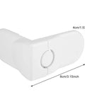Baby Safety Lock For Cabinets Drawers And Fridge Stick On Adhesive Easy Install No Drill Needed Kid Proof ABS Durable Safe Non Toxic Eco Friendly White, showing size dimensions 8cm by 4cm in white.