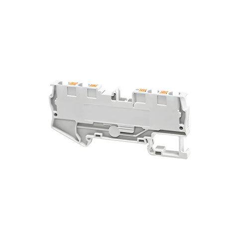 10 Pack DIN Rail Terminal Block PT4 Quattro 4 Conductor Push In Spring Clamp 32A 800V PA66 V0 Industrial Electrical Connectors