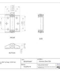 Technical drawing of Friction Hinge For Monitors And Displays In 304 Stainless Steel, 303 Pin, 6-Hole Mount, dimensions and specifications shown.