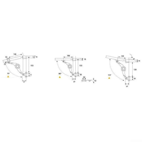 Cabinet Stop Hinges With Adjustable Angle Tracking And Dead Simple Zinc Alloy Build For Smooth As Butter Door Operation and detailed angle guide.
