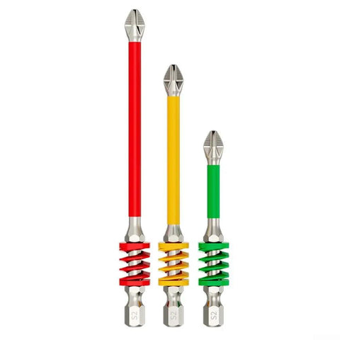 Top Tier Minhe Spring Bit Set For Electric Screwdriver And Drill Kits Featuring Sweet Anti Slip Grip And Shock Absorbing Build To Crush Any DIY Project Or Pro Job With Zero Wobble And Total Control For Every Twist, 3 carbide bits