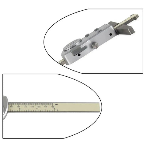 Double‑Hook Digital Depth Gauge Waterproof Stainless Steel Electronic Vernier Caliper with large LCD screen and measuring head