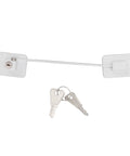 Fridge Lock With No Drill Adhesive Install, Kidproof White ABS And Stainless Steel Refrigerator Lock With 2 Keys