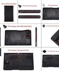 Soft Touch Black Console Back Plate Replacement For Nintendo Switch With Kickstand Easy Install Durable DIY Shell Case components