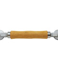 Screen Rolling Tool for Window and Door Screens, Spline Roller With Wood Handle and Steel Wheels, top view, single pack.
