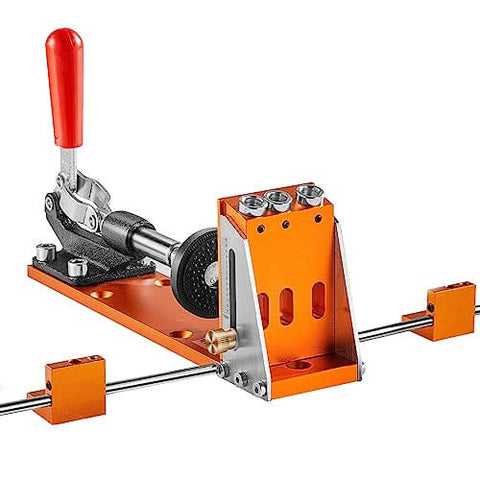 34 Piece Pocket Hole Jig Kit With Toolbox Adjustable Versatile Pocket Hole Jig Set Featuring 11 Inch C Clamp