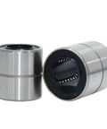Beefy High Strength Linear Motion Bearing 25mm x 40mm x 45mm LM Series Standard Linear Bushing For CNC Routers And 3D Printers With Ultra Smooth Motion And Hardened Chrome Bearing Steel, two views