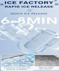 Savage Cooling 1.4L Countertop Nugget Ice Maker with rapid ice release, producing ice in 6-8 minutes, ideal for drinks.