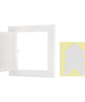 Sturdy White Abs Plastic Drywall Access Panel Fits 7 By 7 Inch Openings With Double Sided Tape for wall patching.