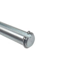 End view of galvanized five eighths inch by twelve inch jackshaft kit for go karts and mini bikes with 35 chain complete package