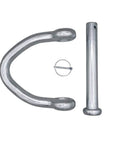 Heavy Duty Web Sling Shackle 6 Inch With Quick Pin 23,500 Lbs WLL White Blue Zinc Finish Durable Alloy Construction For Recovery Straps Auto Hauling And Towing