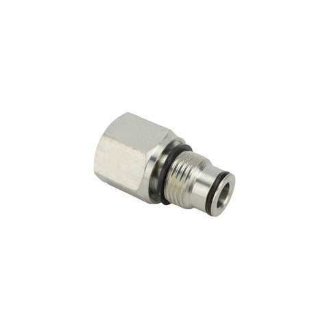 Close-up of Power Beyond Valve SAE 10 for hydraulic control, highlighting the high-pressure port for P80 Summit Monoblock installation.
