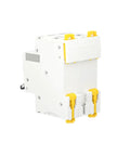 Heavy-Duty MCB Miniature Circuit Breaker 3-Pole 20-Amp C Curve set of four, white housing with yellow clips, for reliable power security.