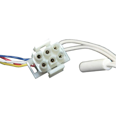 Close-up of electrical connector in Damper And Gasket Assembly WR09X10050 For Refrigerator Replacement Part With Easy Install.