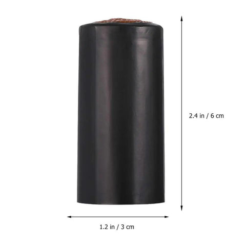 Solid As A Rock Heat Shrink Wine Caps, 150 Pack Black Bottle Sleeves, 2.4x1.2 in PVC material, perfect for home cellar projects.