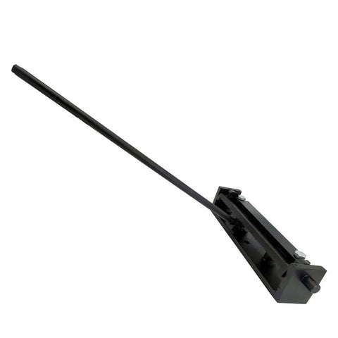 13 Inch Steel Bending Brake Sheet Metal Bender Tool For DIY Home Workshop in black, angled view showing handle and dual mount design