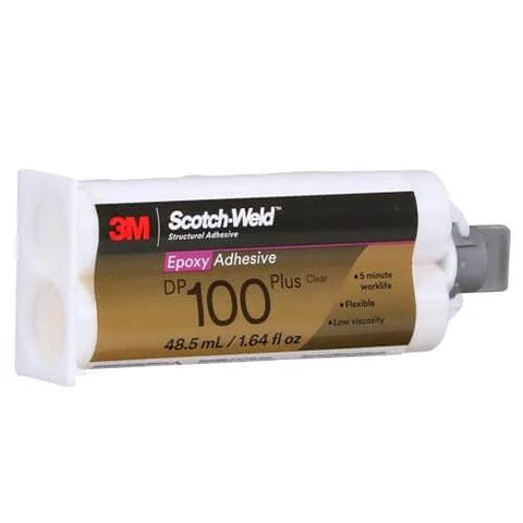 Epoxy Adhesive DP100 Plus Clear Duo-Pak 48.5 mL (1.64 fl oz) professional grade quick-cure cartridge.