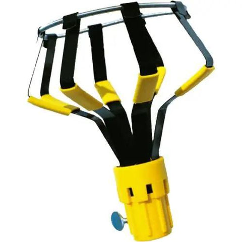 BAYCO LBC-200 Floodlight Bulb Changer, 1 Count (Pack of 6) with yellow grip and flexible arms for changing floodlight bulbs.