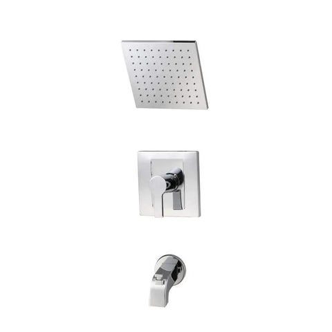 Modern Single-Handle Tub and Shower Faucet in Chrome With Valve Included For An Easy Upgrade, 1-Spray Showerhead, WaterSense Certified