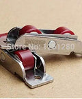 Super Smooth Window Roller And Door Pulley for 88 and 80 type frames, double flat round design, heavy duty 403 stainless steel with nylon rollers.