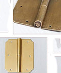 Two Pack Gold Iron Decorative Hinges With Screws Set For Vintage Wooden Jewelry Boxes Cabinets Wine Cases And Furniture Accessories