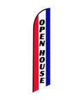 Open House Feather Flag Banner Kit With 15 Ft Pole System Ground Stakes Travel Bag Real Estate Outdoor Signage Lightweight Yet Bold 14 Ft Tall Display For Agents Weatherproof Easy Setup With Boss Level Visibility