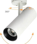 DJVHSRI Recessed Lighting Housing Trim Kits 10W Led Adjustable Aluminum Downlight, white track light with 360° rotation.