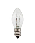 7 Watt 130V C7 Night Light Bulbs 40 Lumens Long Lasting Incandescent Replacement With E12 Candelabra Base Clear Finish Cozy Glow