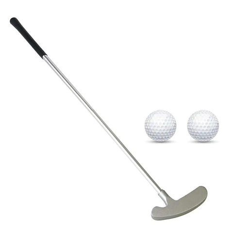 Two Way Indoor Outdoor Golf Putter Set For Men And Kids Right Or Left Handed With Durable Aluminum Shaft And 2 Plastic Practice Balls For Any Putting Green Mat At Home Or Office.