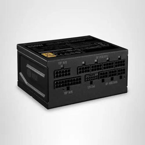 Rear view of V850 SFX Gold 850W Fully Modular ITX Power Supply for Small Form Factor Builds, 80 Plus Gold Certified, modular ports visible