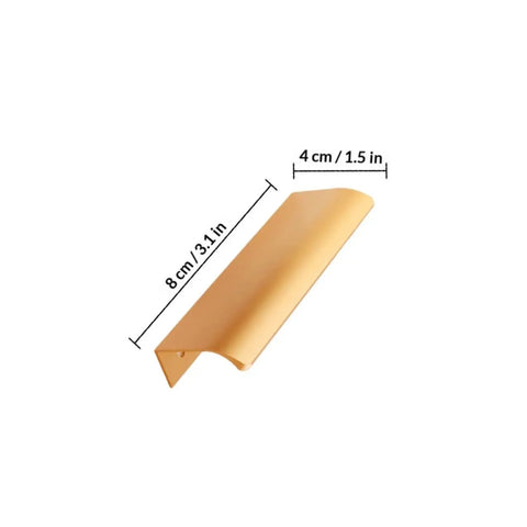 Four Pack Sleek Invisible Pull Handles Gold Finish Cabinet Hardware Flush Drawer Pulls For Kitchen Cabinets Wardrobes
