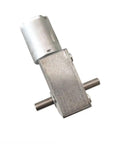 12V DC Worm Gear Motor With Dual Output Shafts Dope Torque, JGY370, showing metal construction and dual shafts