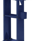 Heavy Duty Arbor Press Work Stand For Busy Shops And Auto Garages featuring a blue reinforced steel frame with multiple support features.