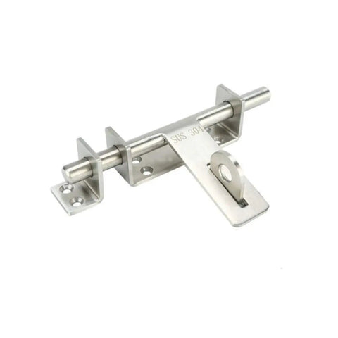 Heavy Duty Stainless Steel Slide Bolt Gate Latch Beefed Up Rock Solid Barn Door Security Lock With Countersunk Screws Rust Resistant Build, 170mm long.