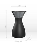 Insulated 32 Oz Pour Over Coffee Carafe With Double Wall Vacuum Stainless Steel Filter And Take On The Go Burgundy Brew Maker