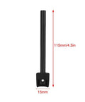15mm Leather Semicircle Punch For Belt Straps And Purses tool, side view showing dimensions and steel construction