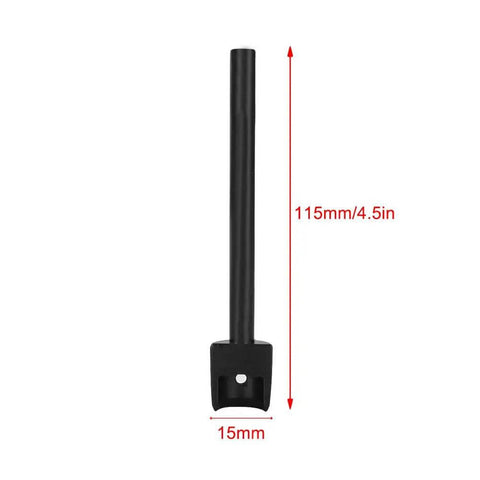 15mm Leather Semicircle Punch For Belt Straps And Purses tool, side view showing dimensions and steel construction