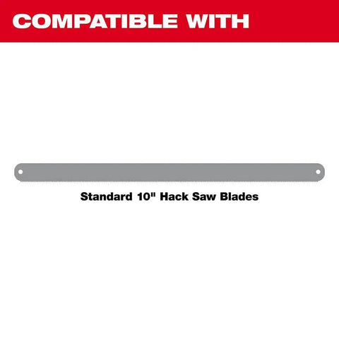 Compact Hand Operated Hack Saw With Tool Free Blade Change For Tight Spaces 10 Inch Blade Included Durable Build Rubber Grip Handle For Comfortable Cuts Easy Flush Cutting And Versatile Use