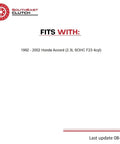 Direct Fit Pre Bled Hydraulic Clutch Kit Featuring Heavy Duty Master And Slave Cylinder For Honda Accord Dx Ex Lx Sedan Coupe 1998-2002 2.3L suitability information.